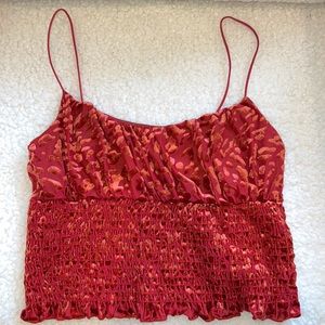 Leopard Print Velvet Tank, Urban Outfitters, Size Small, Worn Once